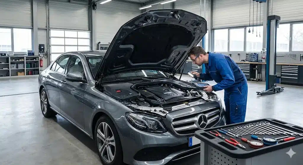 Revisión mercedes clase E en Valdebebas